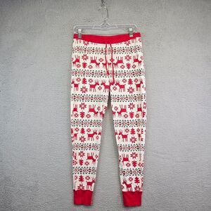 Hannah Anderson Dear Deer Lounge Pants Womens M‎ Stretch Knit Christmas Organic